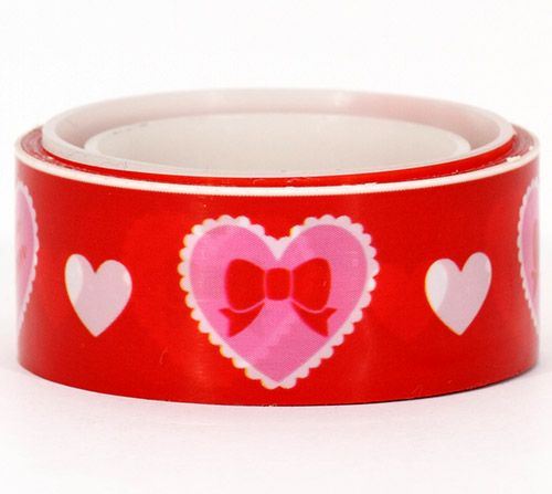 Cram Cream red hearts deco tape kawaii Cram Cream red hearts deco tape kawaii