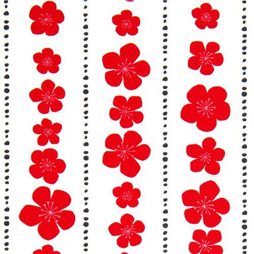 white organic fabric red flowers blossom Robert Kaufman white organic fabric red flowers blossom Robert Kaufman