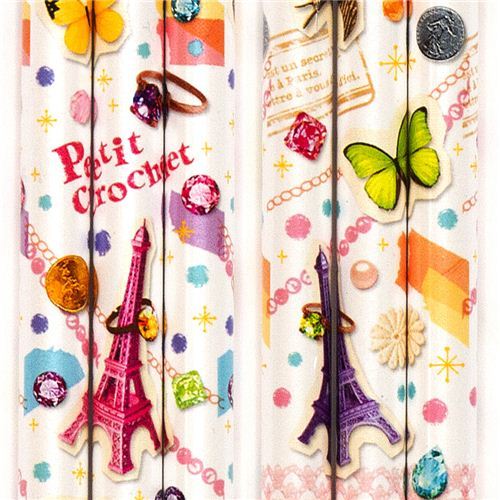 kawaii pencil with jewelry Eiffel Tower butterfly kawaii pencil with jewelry Eiffel Tower butterfly