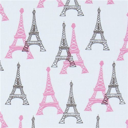 white Eiffel Tower fabric Robert Kaufman designer white Eiffel Tower fabric Robert Kaufman designer