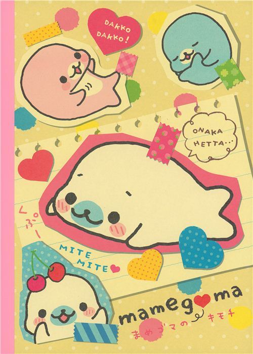 Mamegoma Seals Notepad exercise book hearts Mamegoma Seals Notepad exercise book hearts