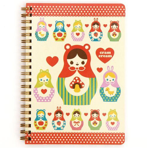 matryoshka ring binder notebook by Cram Cream matryoshka ring binder notebook by Cram Cream