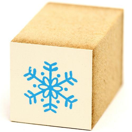 cute small snowflake wooden stamp Christmas