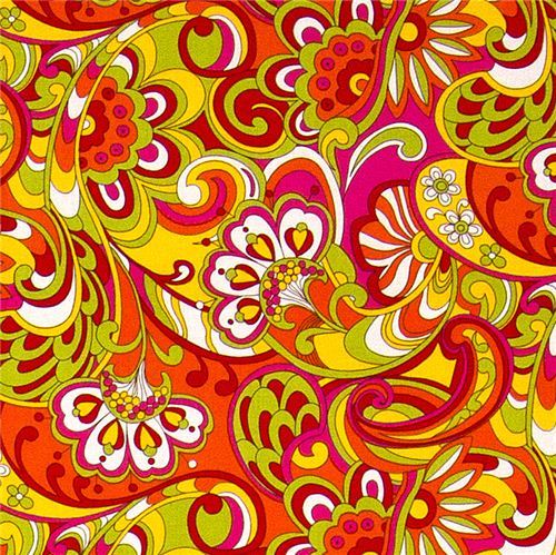colourful Michael Miller fabric Russian Floral  flowers