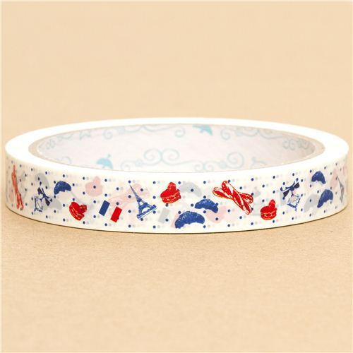 France Deco Tape Eiffel Tower Croissant Dots France Deco Tape Eiffel Tower Croissant Dots