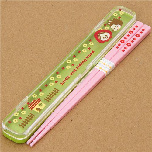 Little Red Riding Hood Bento Chopsticks pink kawaii Little Red Riding Hood Bento Chopsticks pink kawaii