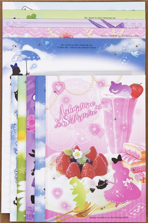 colourful Alice in Wonderland Letter Set fairy tale colourful Alice in Wonderland Letter Set fairy tale