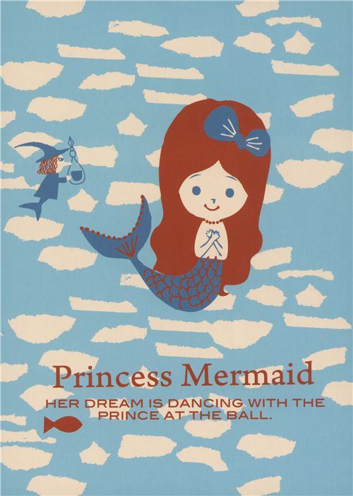 kawaii Shinzi Katoh postcard mermaid kawaii Shinzi Katoh postcard mermaid