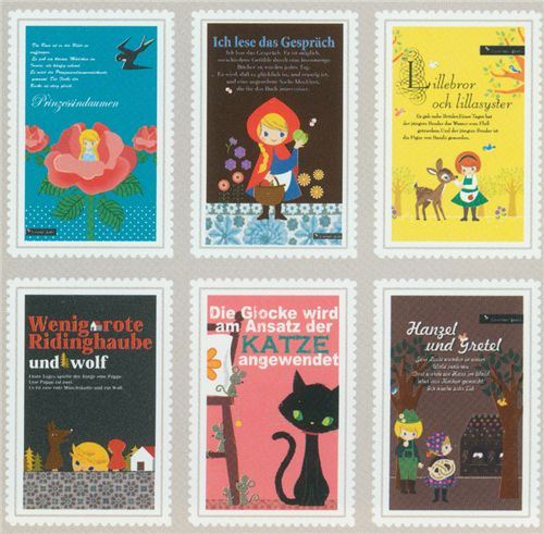 kawaii fairy tale postcard set from Japan kawaii fairy tale postcard set from Japan