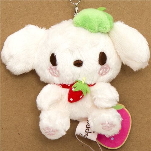 Berry Puppy white puppy big plush cellphone charm