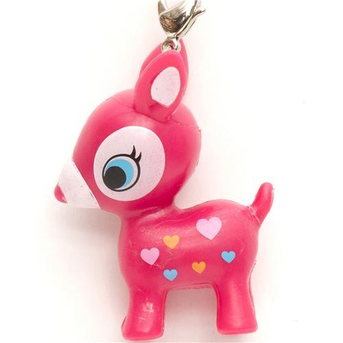cute pink Bambi deer phone strap