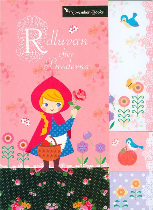 Little Red Riding Hood Post-it bookmark stickers bird Little Red Riding Hood Post-it bookmark stickers bird