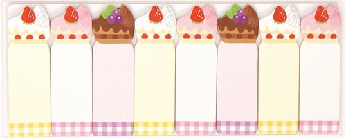 colourful bookmark stickers cake pie Post-it Japan colourful bookmark stickers cake pie Post-it Japan