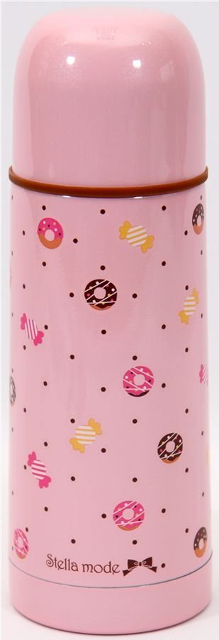 cute Thermo bottle with donuts candy dots Japan