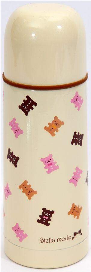 cute Thermo bottle with teddy bears Japan kawaii