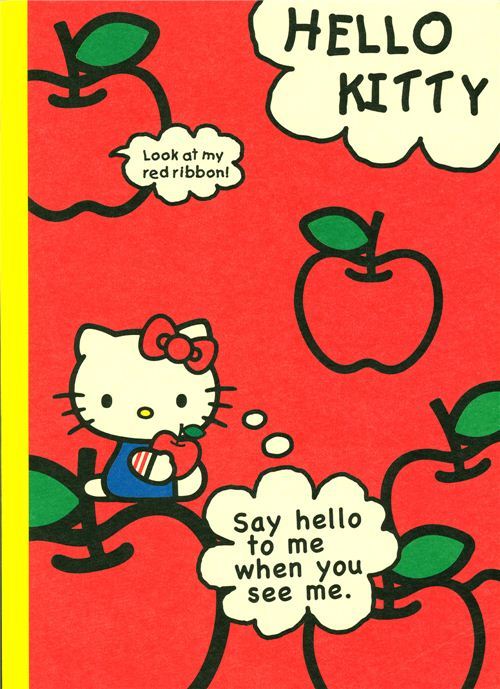 red Hello Kitty Notebook school book apple lined red Hello Kitty Notebook school book apple lined