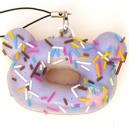 lilac Rilakkuma donut squishy cellphone charm lilac Rilakkuma donut squishy cellphone charm
