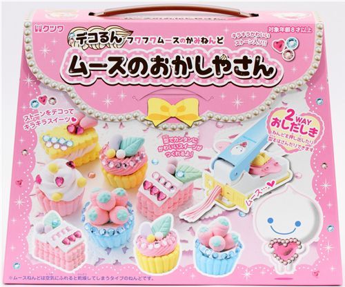 DIY paper mousse clay making kit glitter cupcakes Japan DIY paper mousse clay making kit glitter cupcakes Japan