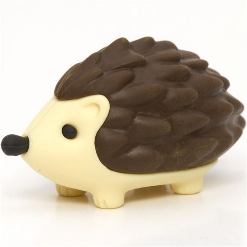 brown hedgehog eraser by Iwako from Japan