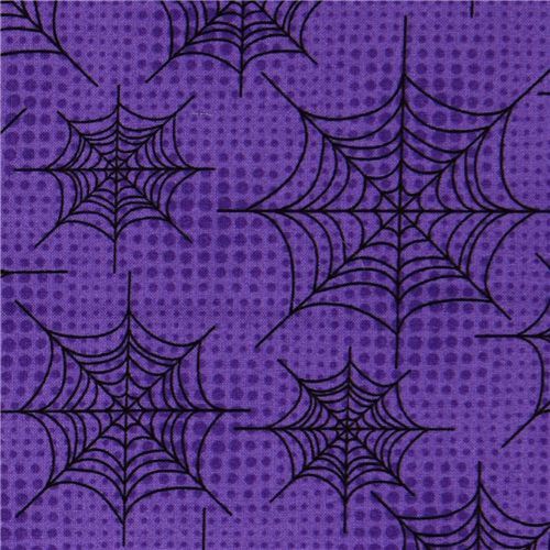 purple Halloween fabric spider web designer fabric purple Halloween fabric spider web designer fabric