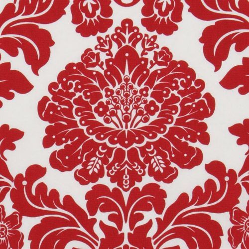 Michael Miller fabric Delovely Damask white-red