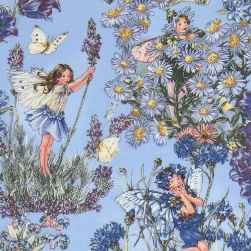 Michael Miller fabric Periwinkle Fairies blue fairy
