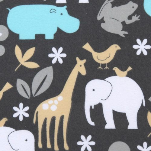 Michael Miller flannel fabric Zoology zoo animal pastel