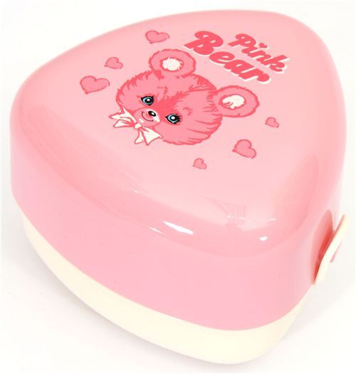 pink Bear Bento Box lacquer lunch box Onigiri box