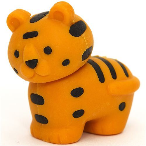 orange tiger eraser by Iwako from Japan