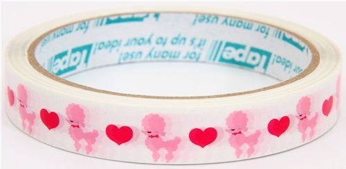 cute poodle Deco Tape dogs hearts kawaii cute poodle Deco Tape dogs hearts kawaii