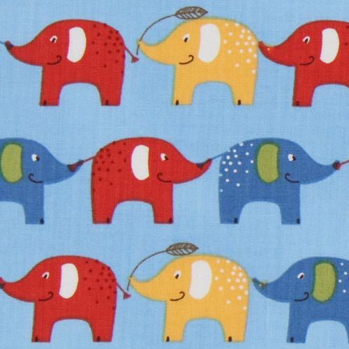 blue elephants fabric Robert Kaufman USA designer blue elephants fabric Robert Kaufman USA designer