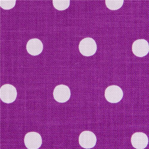 purple echino canvas fabric with lilac polka dots purple echino canvas fabric with lilac polka dots