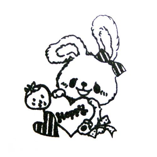 cute bunny with heart stamp handmade cute bunny with heart stamp handmade