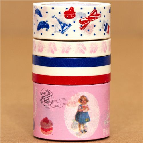 Paper Tape set Paris France Eiffel Tower Paper Tape set Paris France Eiffel Tower