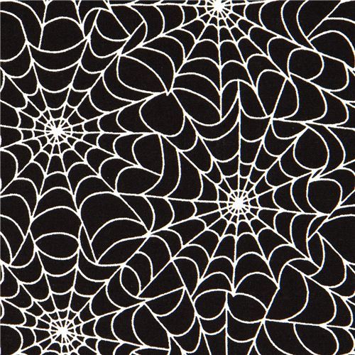 black designer fabric with glow in the dark spiderwebs black designer fabric with glow in the dark spiderwebs