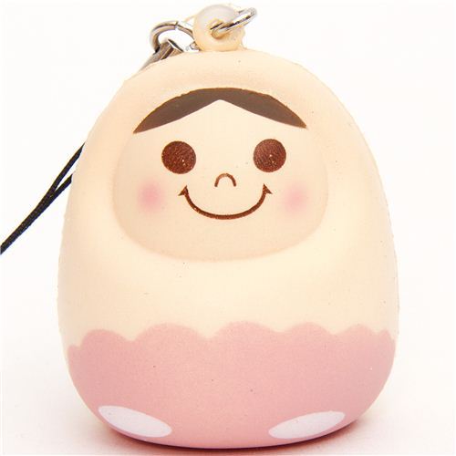 pink matryoshka nesting doll squishy cellphone charm