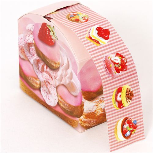 cute sweets sticker box with cupcake macaroon cute sweets sticker box with cupcake macaroon