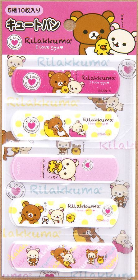 Rilakkuma glitter Bandage Band-Aid 10 pcs bear & chick Rilakkuma glitter Bandage Band-Aid 10 pcs bear & chick