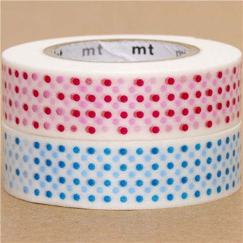 mt Washi Masking Tape deco tape set 2pcs polka dots mt Washi Masking Tape deco tape set 2pcs polka dots