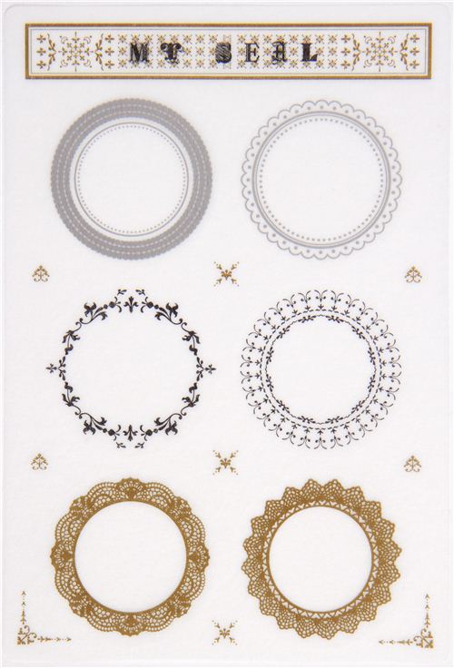 mt Washi Masking Tape seals with ornaments mt Washi Masking Tape seals with ornaments