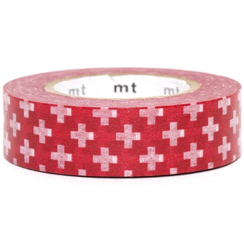red mt Washi Masking Tape deco tape with crosses red mt Washi Masking Tape deco tape with crosses