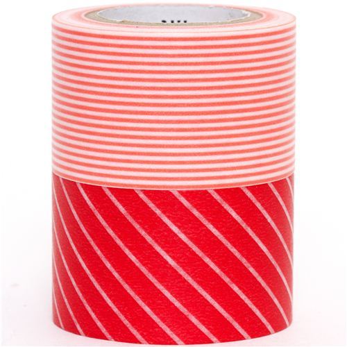 wide mt Washi Masking Tape deco tape set 2pcs stripes wide mt Washi Masking Tape deco tape set 2pcs stripes