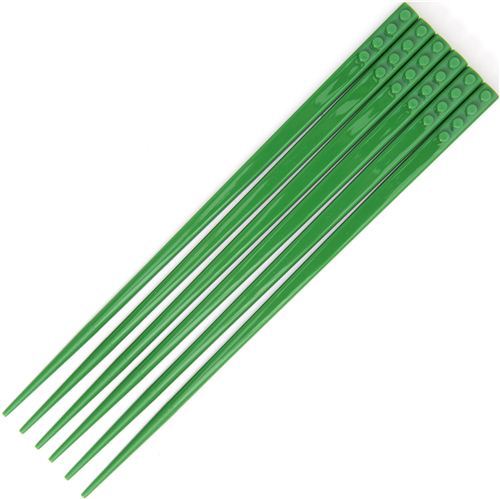 funny green building block chopsticks set with 3 pairs funny green building block chopsticks set with 3 pairs