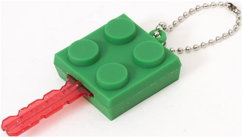 funny green building block key cover charm funny green building block key cover charm