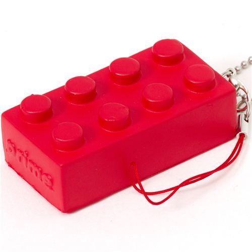 funny red squishie building block phone strap funny red squishie building block phone strap