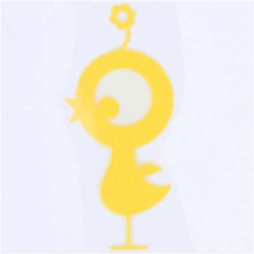 cute birdy velour iron-on yellow kawaii cute birdy velour iron-on yellow kawaii