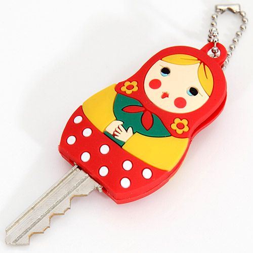 cute red matryoshka key cover charm cute red matryoshka key cover charm