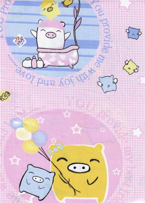 San-X fabric with Monokuro print