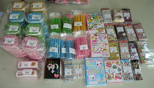 kawaii bento boxes, chopsticks and stationery