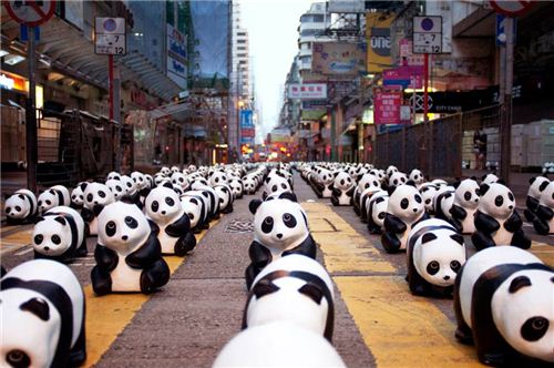 1600 Pandas on the streets of Hong Kong